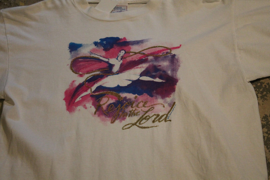 Vintage 1992 Rejoice In The Lord Graphic T-Shirt