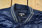 Vintage 1990s Rocawear Embroidered Snap Button Satin Bomber Jacket