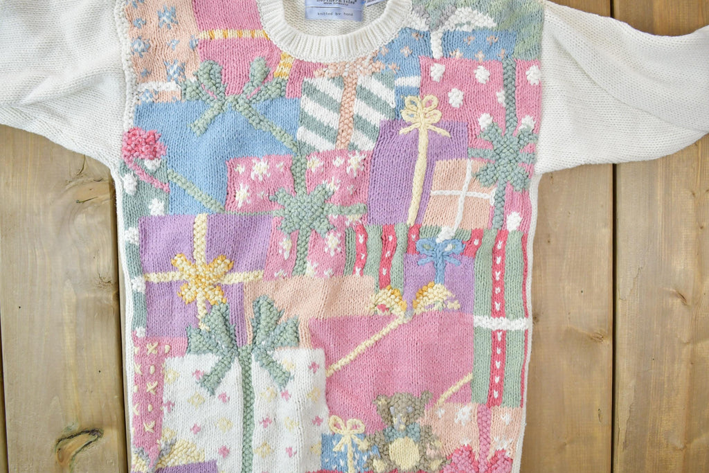 Vintage 1990s Signature By Northern Isles Knitted By Hand Crewneck Sweater