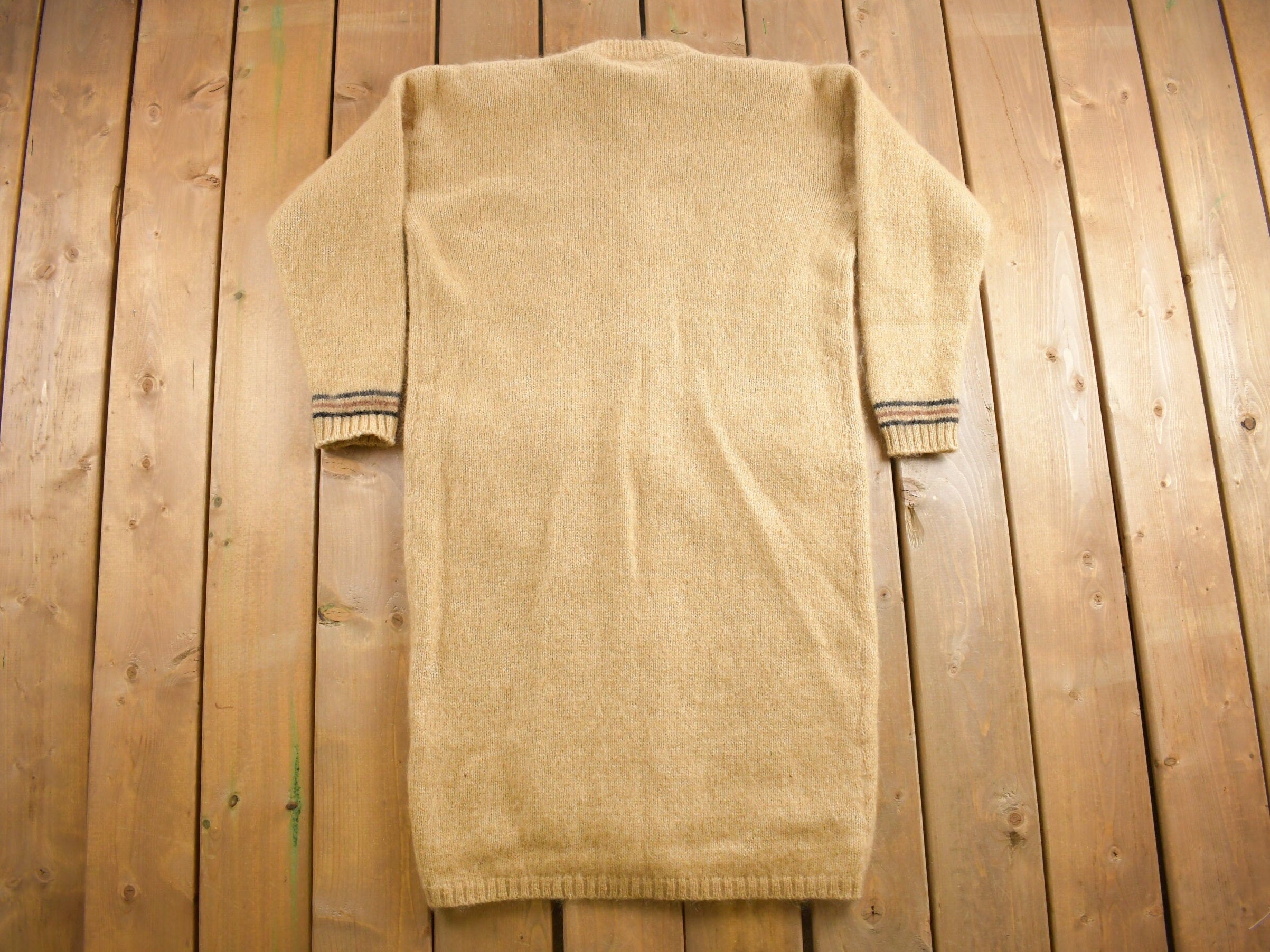 Vintage 1980s Nahar Long Shall Mohair Cardigan Sweater