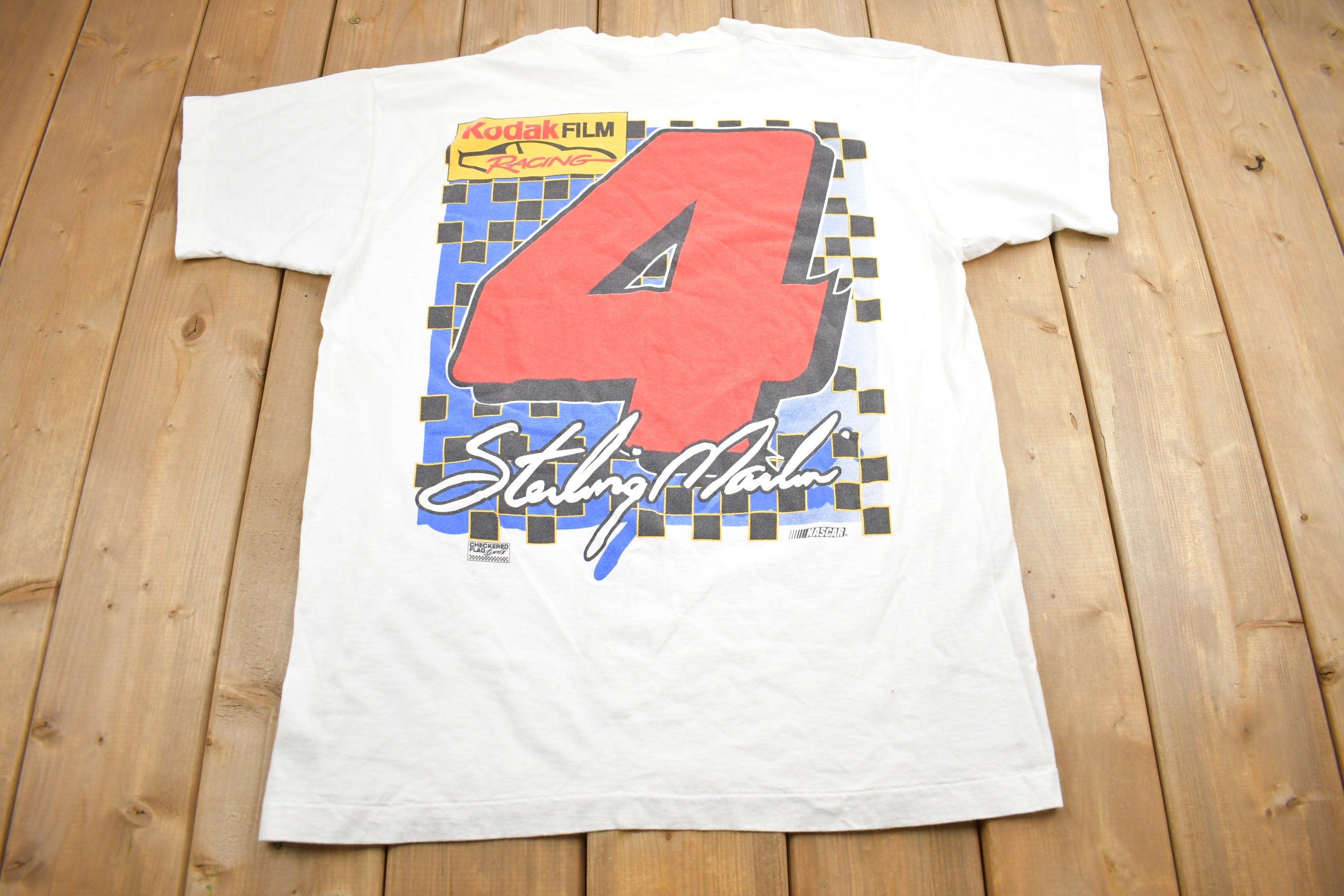 Vintage 1997 Sterling Marlin NASCAR Racing T-Shirt Single Stitch