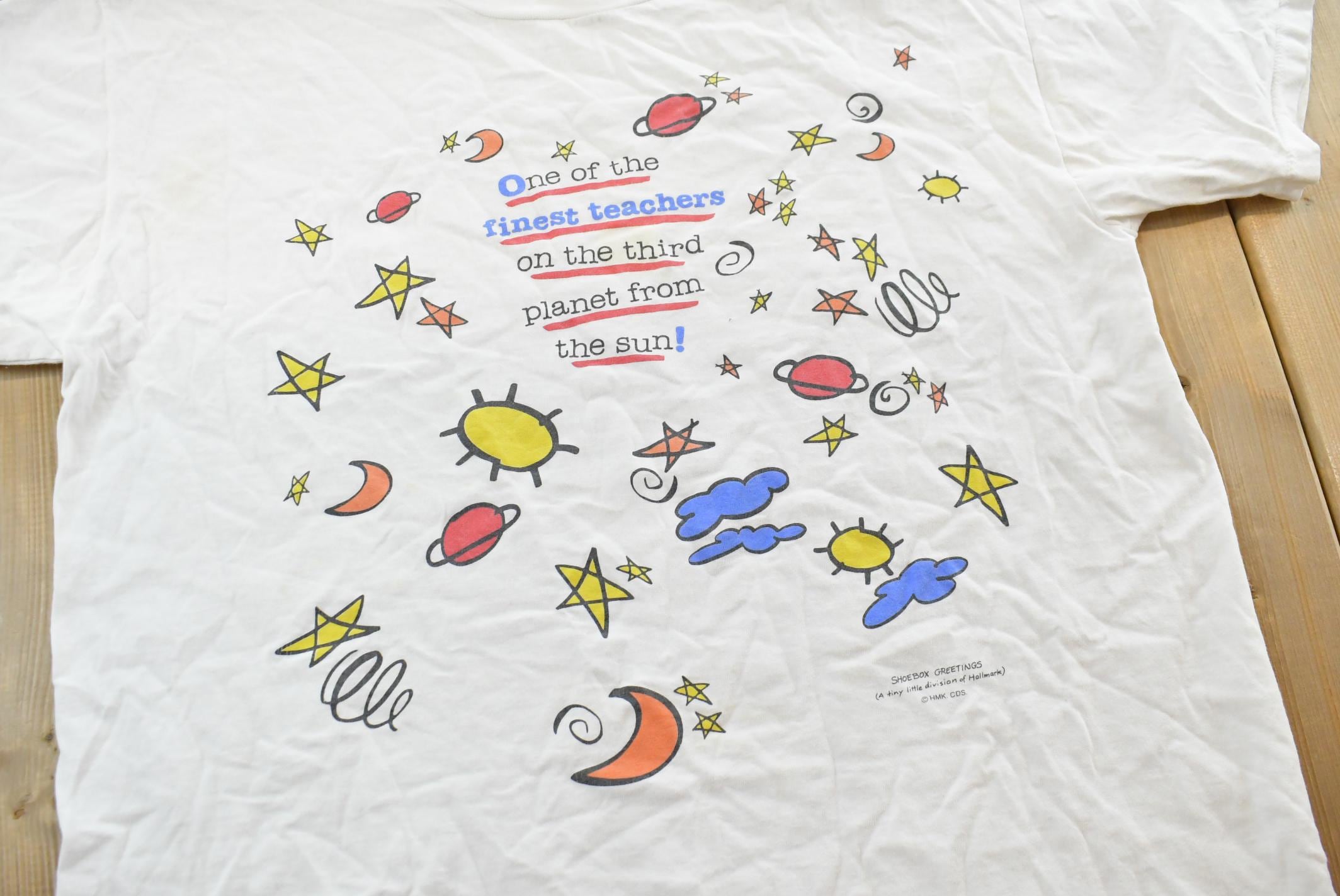 Vintage 1990s Finest Teacher Solar System Space T-Shirt Men's XL