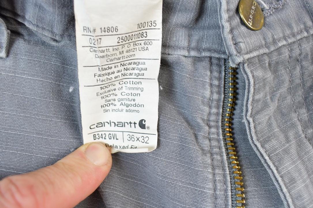 Vintage Y2K Carhartt Grey Work Pants Size 36 x 32