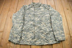 Vintage 2001 Army Gray Digital Camo Military Button Up Shirt
