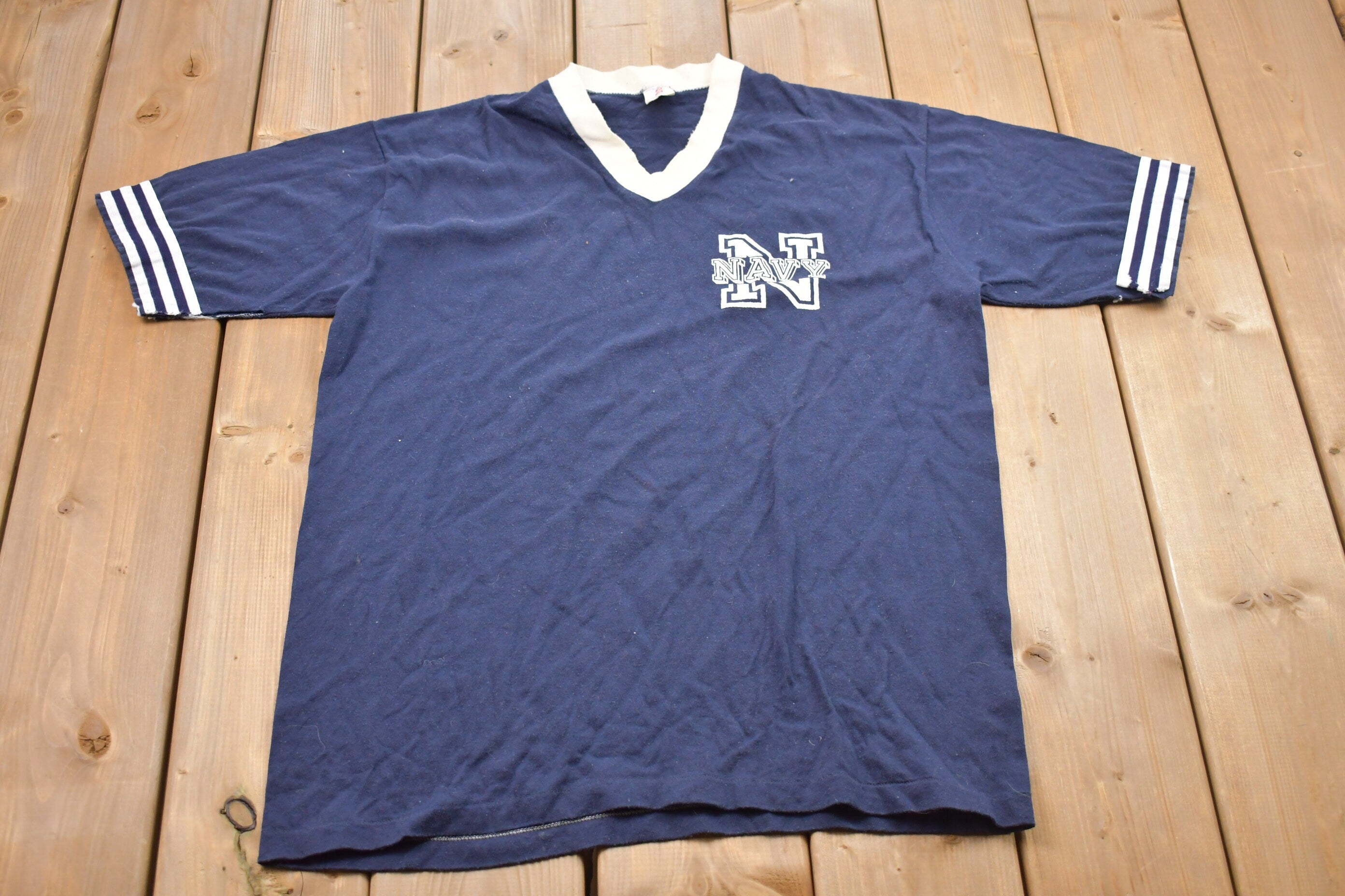 Vintage 1970s Navy Shirt T-Shirt