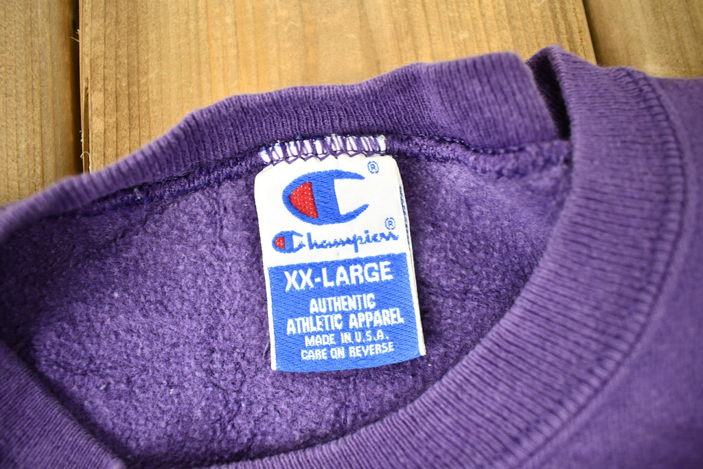 Vintage 1990s Champion Small Logo Purple Sweatshirt