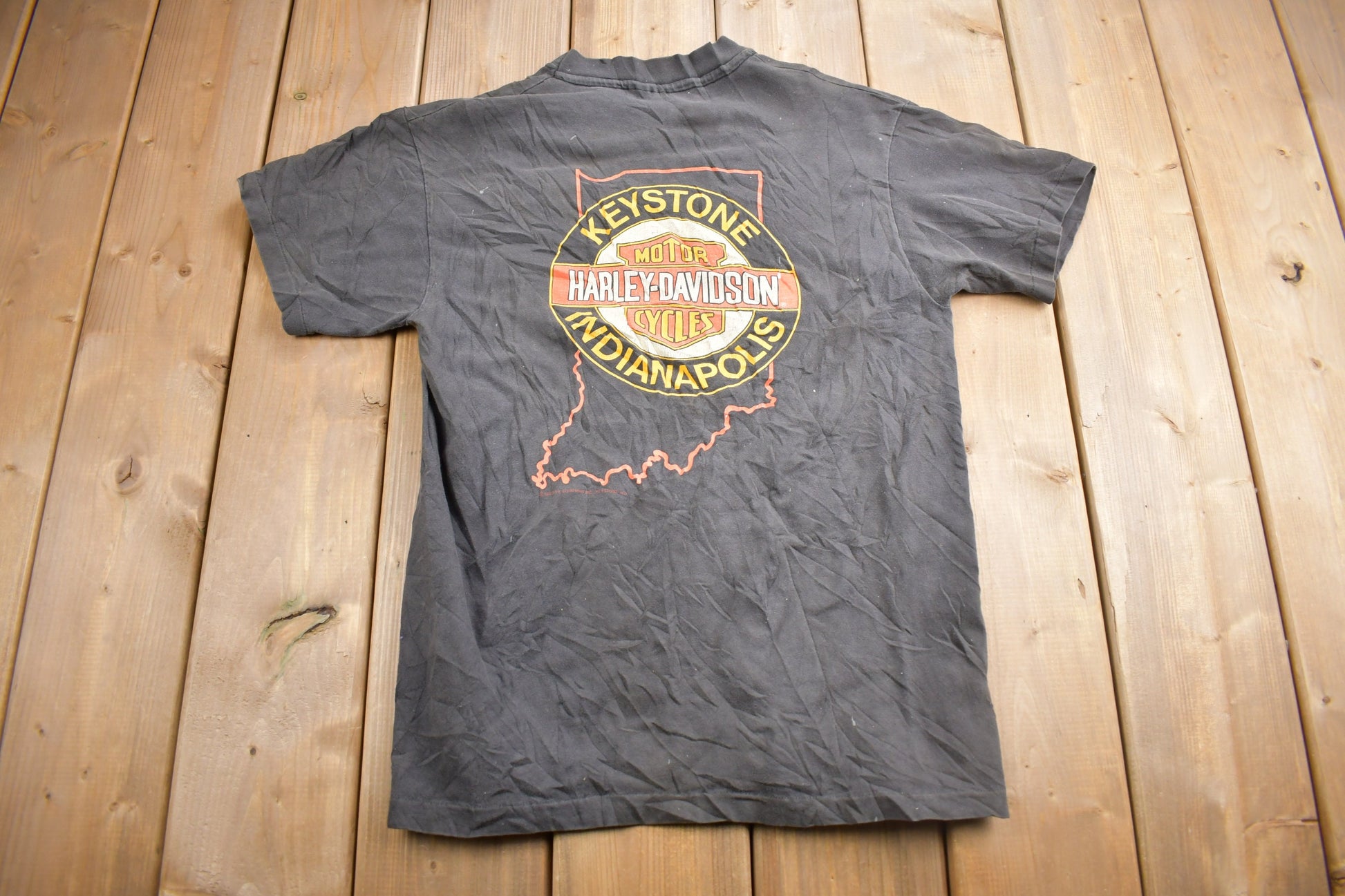 Vintage 1983 Harley Davidson Keystone Indianpolis T-Shirt / Single Stitch / Made In USA / Biker Tee / Souvenir T Shirt