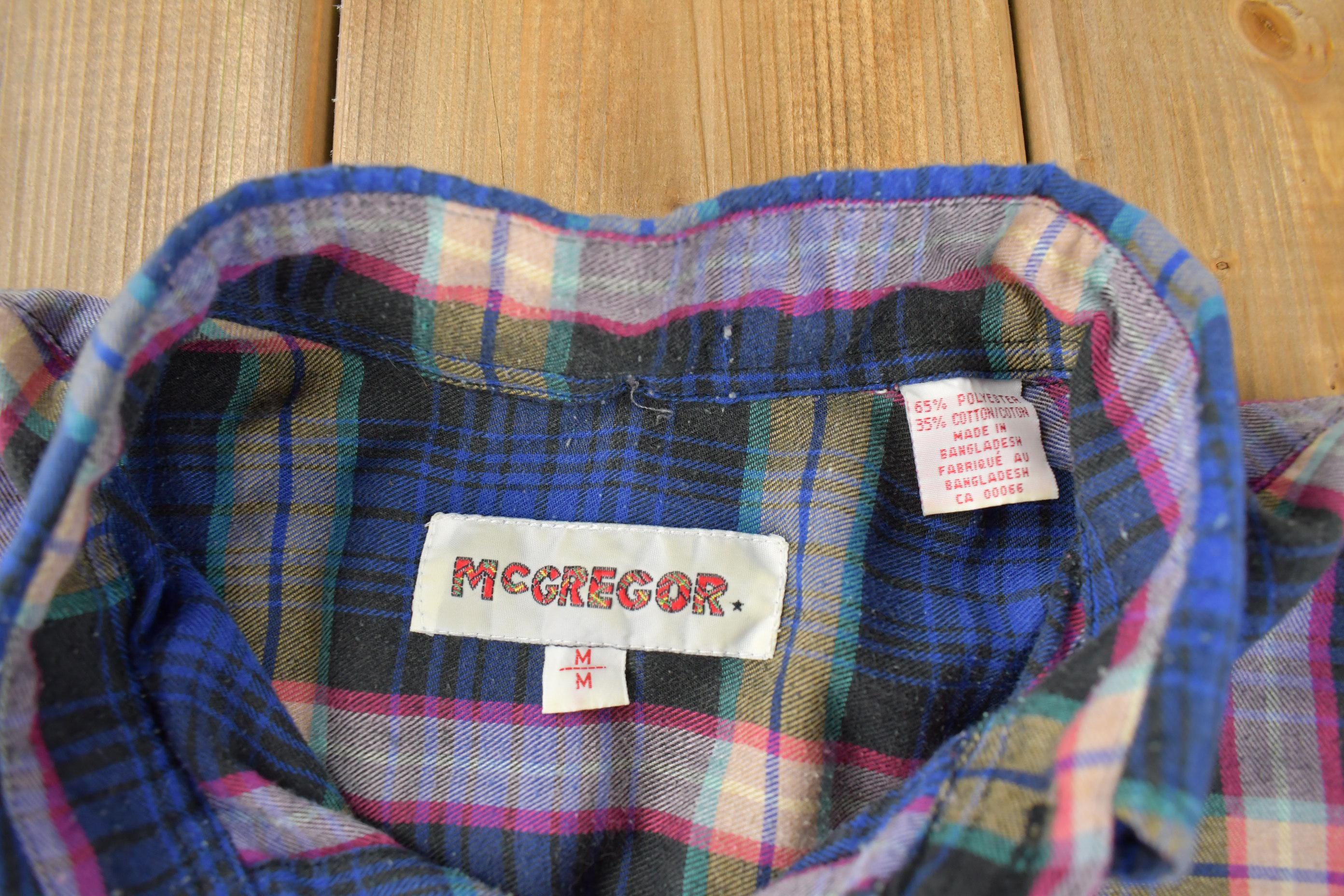 Vintage 1990s McGregor Plaid Flannel Button Up Shirt