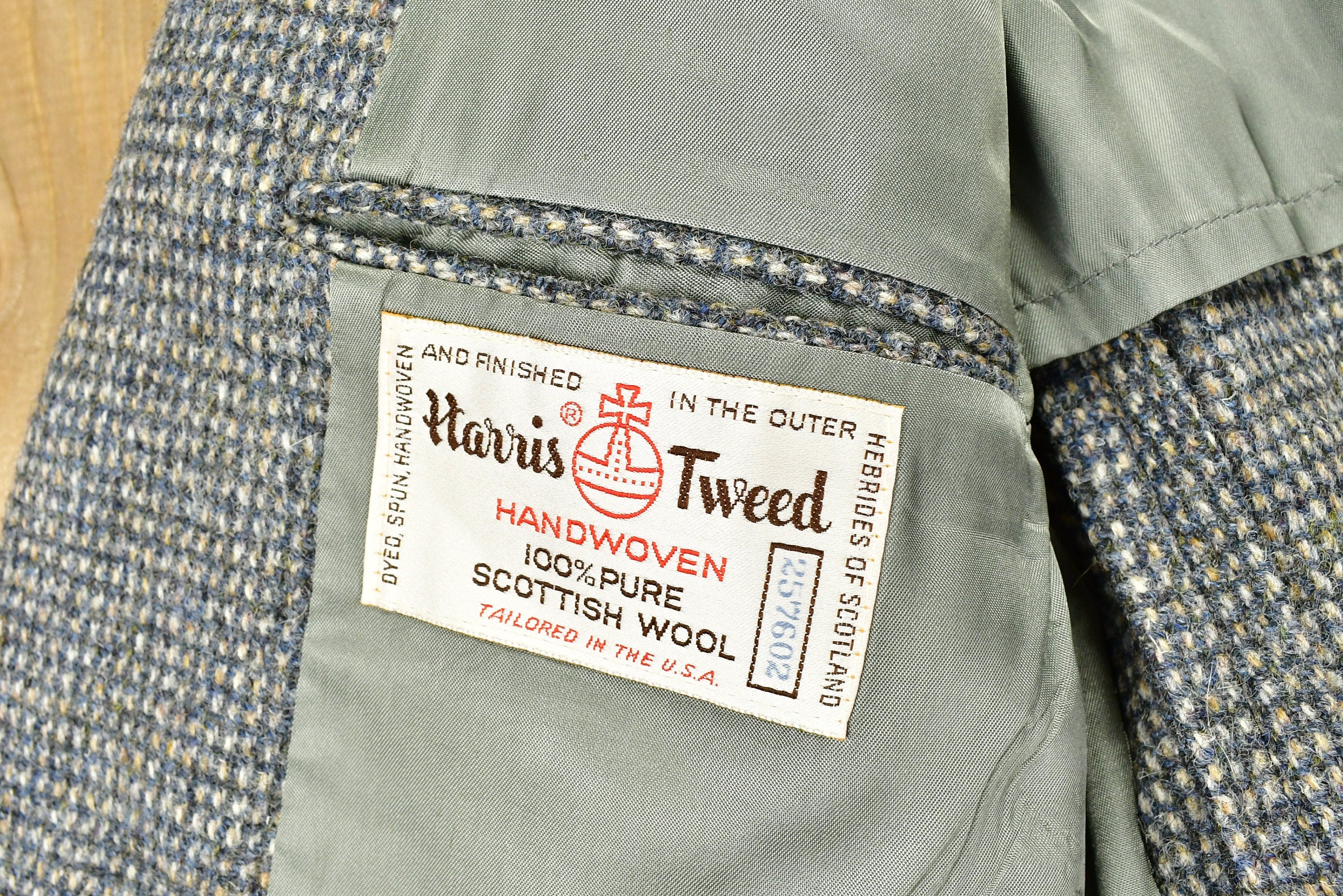 Vintage 1980s 100% Pure Scottish Wool Two Button Blazer Jacket
