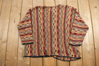 Vintage 1990s Susam Bristol Loose Gauge Knit Cardigan Sweater