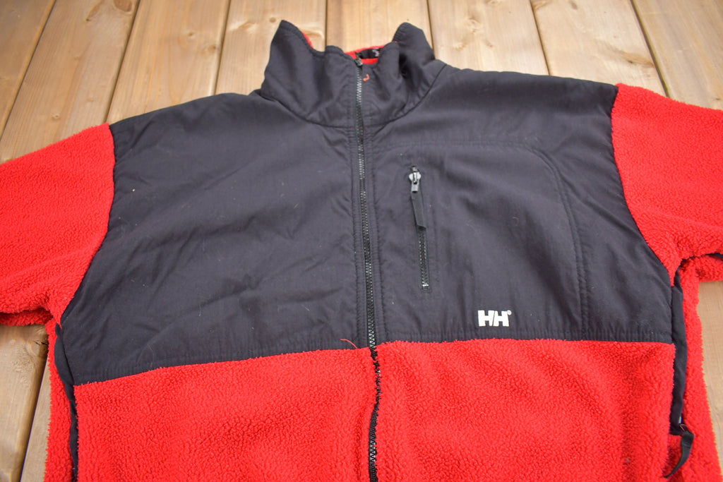 Vintage 1990s Helly Hansen Deep Pile Fleece Zip Up Sweater
