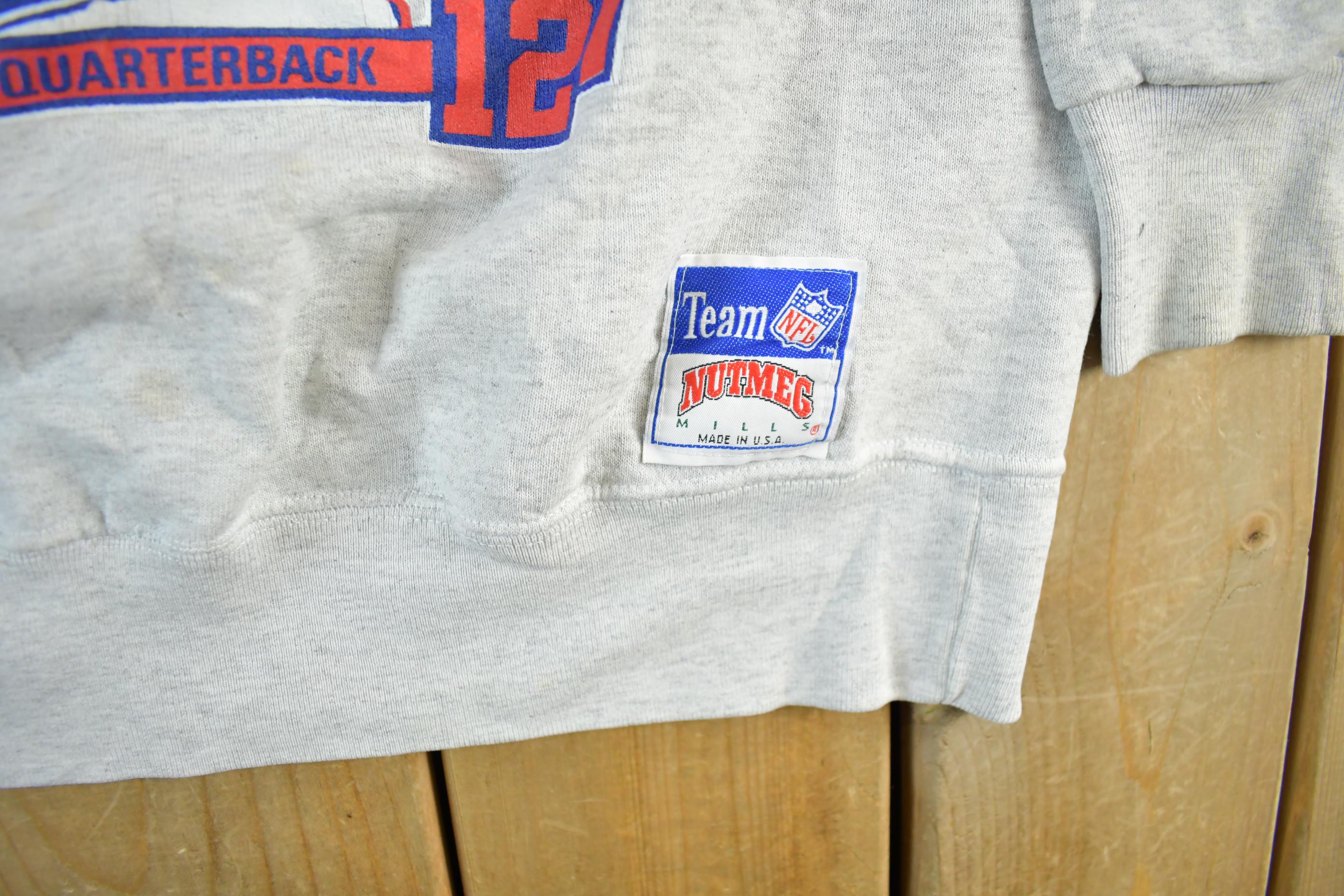 Vintage 1990s NFL Buffalo Bills Jim Kelly Crewneck Sweatshirt Men's Large
