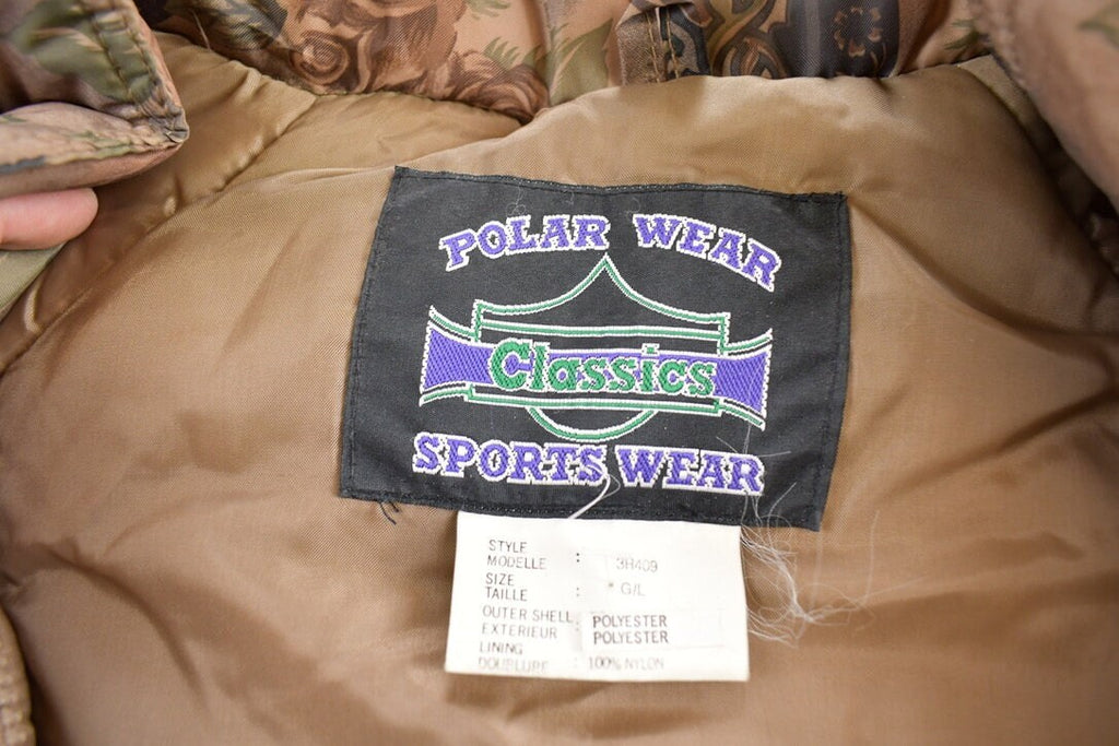 Vintage 1990s Camouflage Polar Wear Puffer Jacket