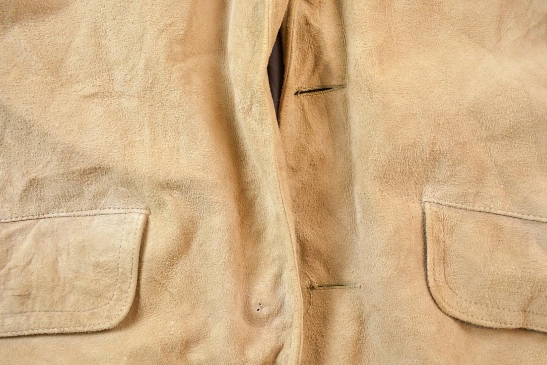 Vintage 1970s George Richards Genuine Leather Blazer Jacket Size 42