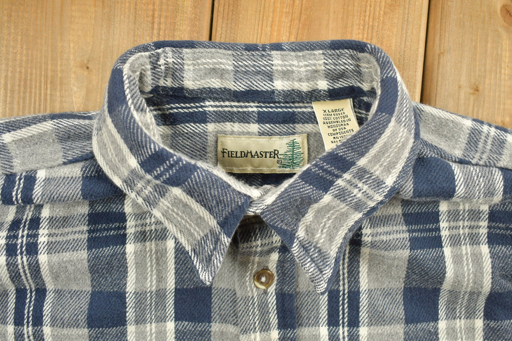 Vintage 1990s Field Master Plaid Flannel Button Up Shirt