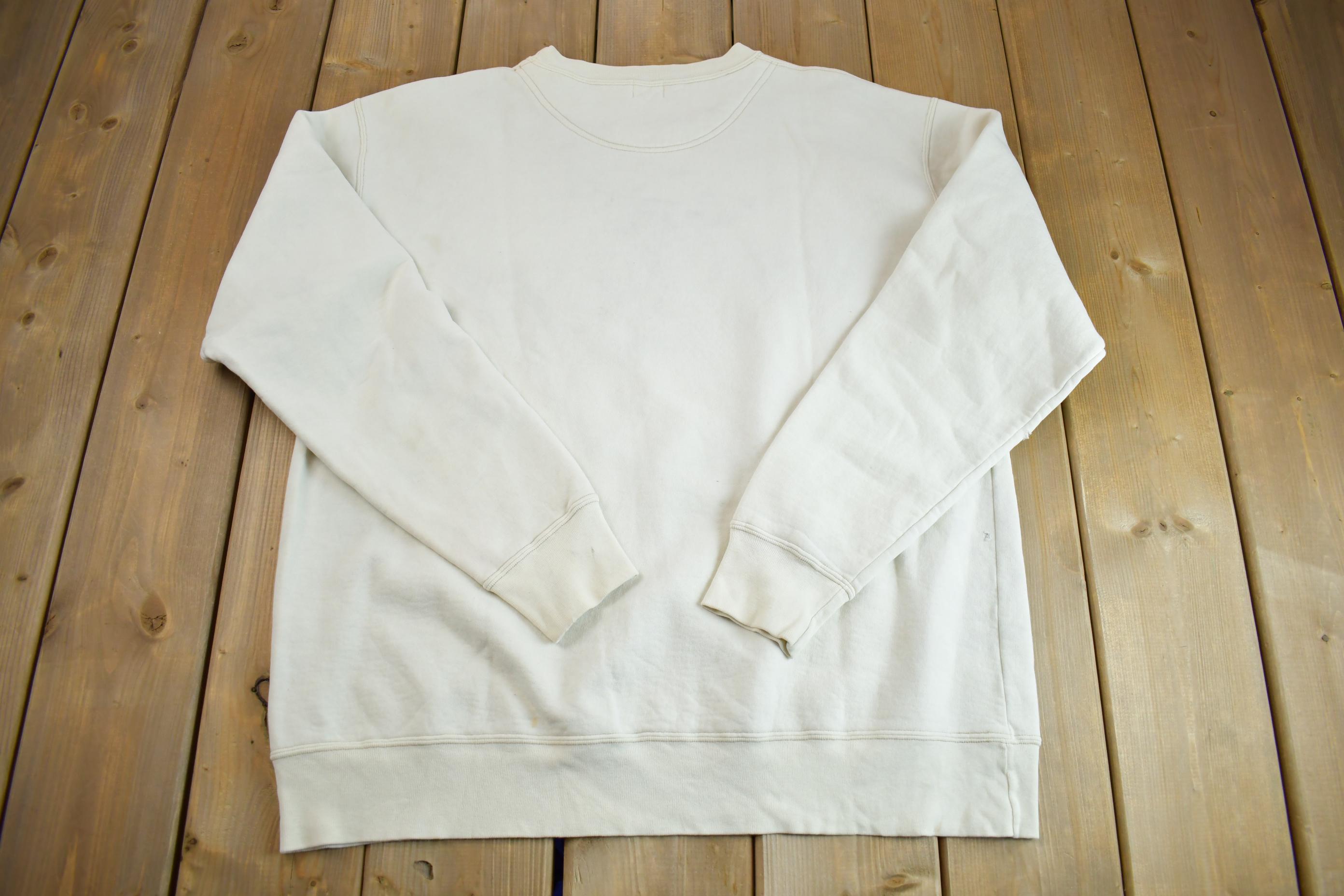 Vintage 1990s Calvin Klein Jeans Embroidered Crewneck Sweatshirt Made In Canada
