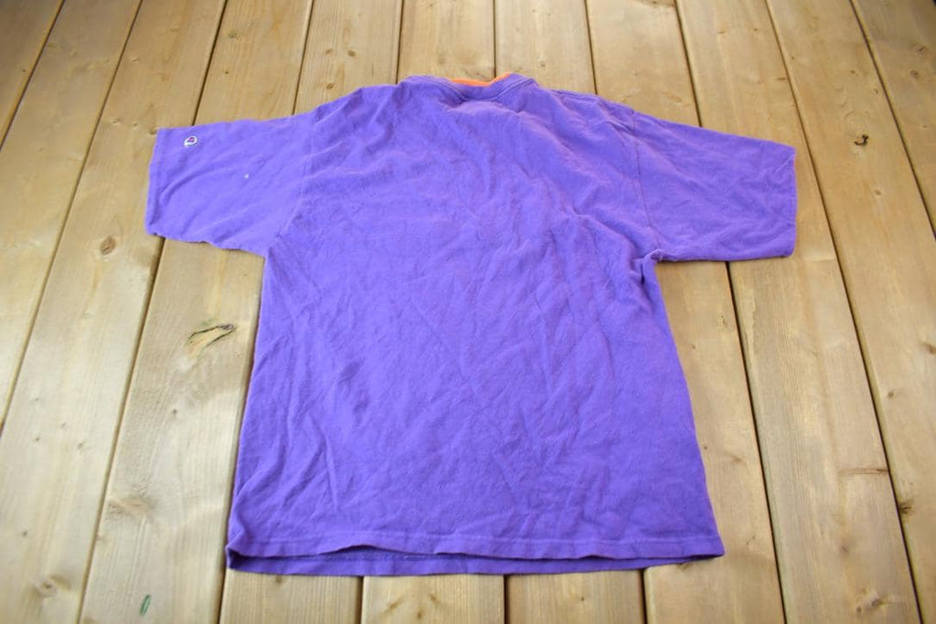 Vintage 1990s Champion Double Layer Embroidered Logo T-Shirt