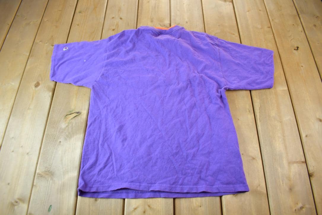 Vintage 1990s Champion Double Layer Embroidered Logo T-Shirt