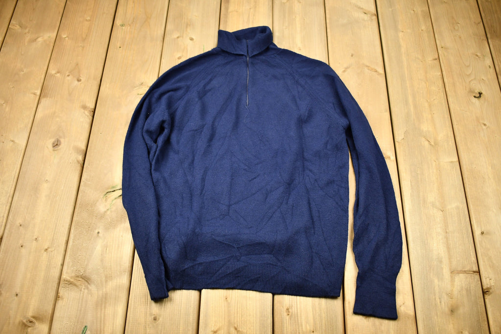 Vintage 1990s Knitted Back Zip Turtleneck Sweater