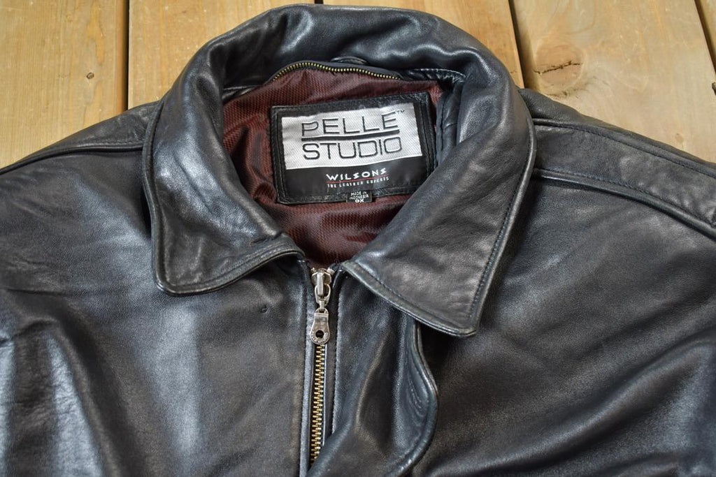 Vintage 1990s Pelle Studio Leather Waist Coat - 3X