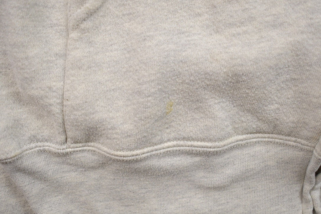 Vintage 1990s Blank White Zip Up Hoodie / 90s Zip Up Hoodie / Made In USA / Essential / Streetwear / 90s Blank / Blank Hoodie / Vintage Zip