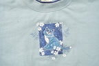Vintage 1990s Top Stitch Cat Theme Morning Sun Crewneck Sweater  90s Crewneck  Grandma Sweater  Streetwear  Made In USA  Animal Theme