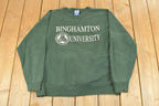 Vintage 1990s University of Binghamton Collegiate Crewneck Sweatshirt Men's Large