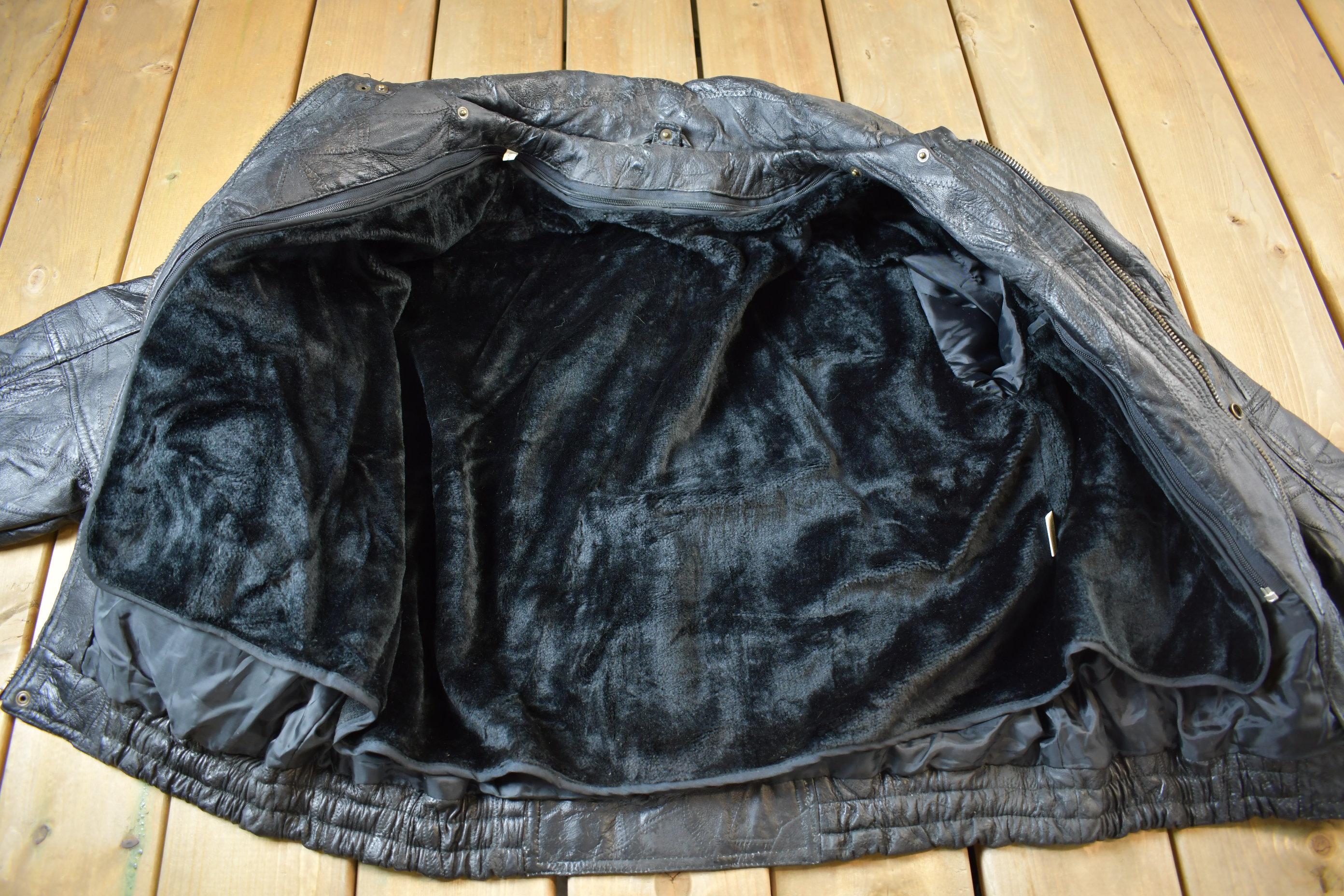 Vintage 2000 Giovanni Navarre Leather Biker With Lining Size XL NWT