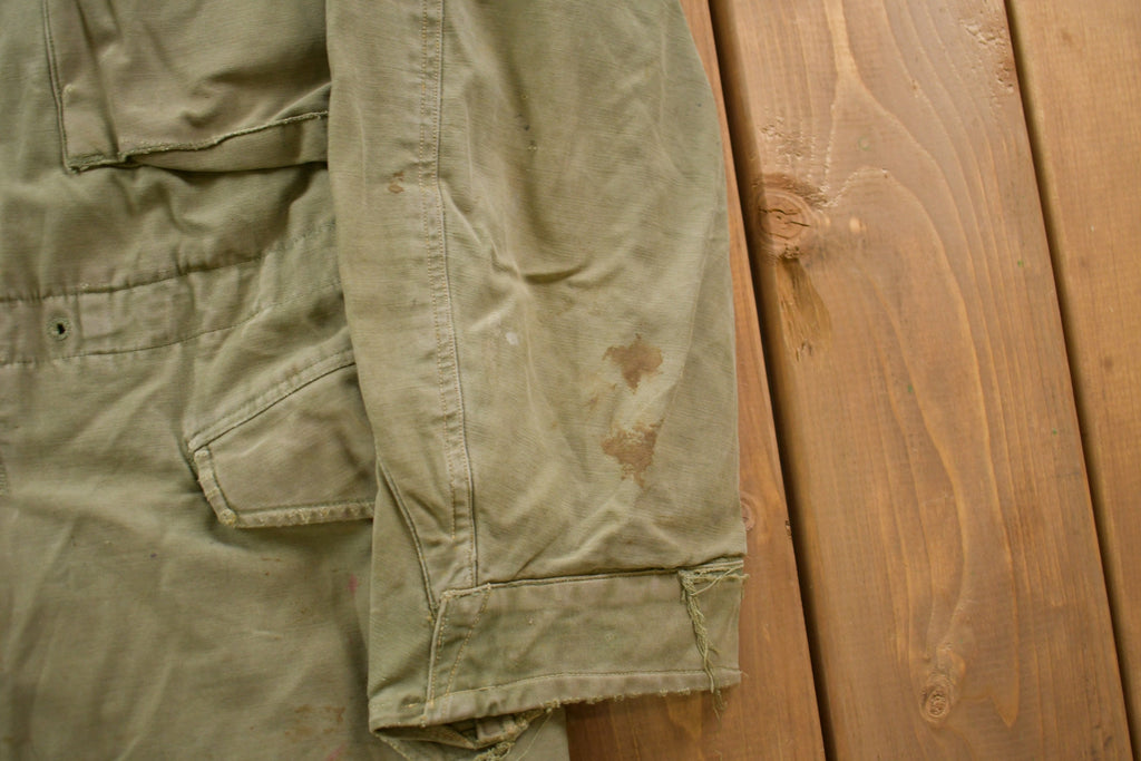 Vintage 1980s Army Military Field Jacket