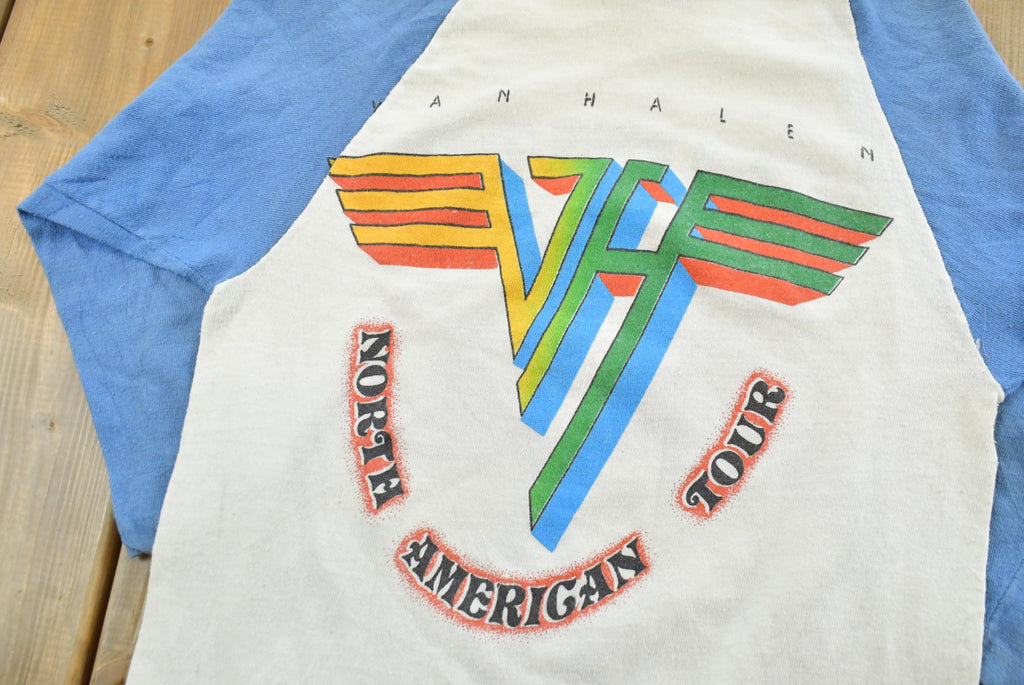 Vintage 1980 Van Halen Women and Children First Pyramids North American Tour Band Raglan T-Shirt Mens XS