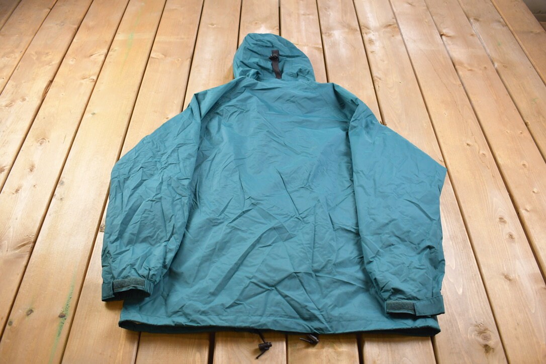 Vintage 1990s LL Bean Stowaway Hooded Raincoat