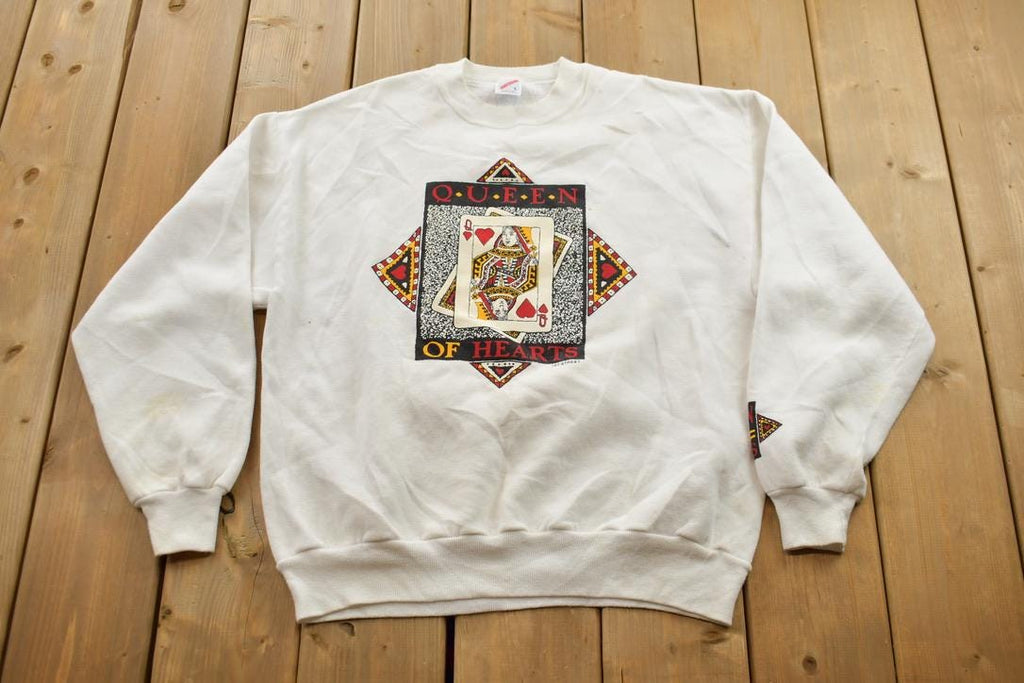 Vintage 1990s Queen of Hearts Crewneck Sweatshirt