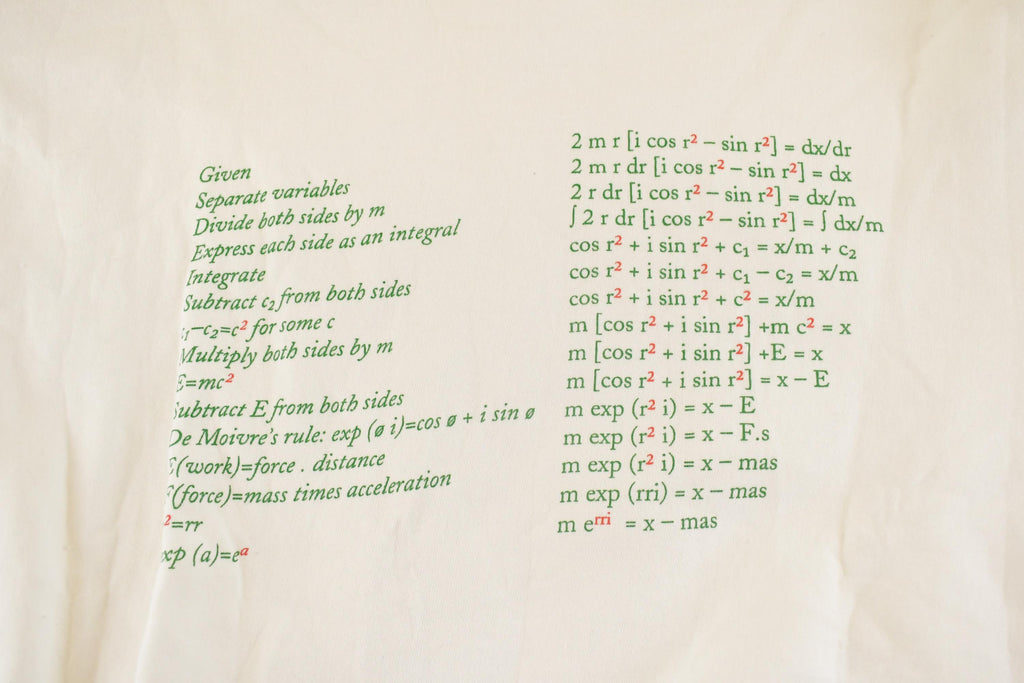 Vintage 1990s Algebra Souvenir Math Crewneck Sweatshirt Mens M /