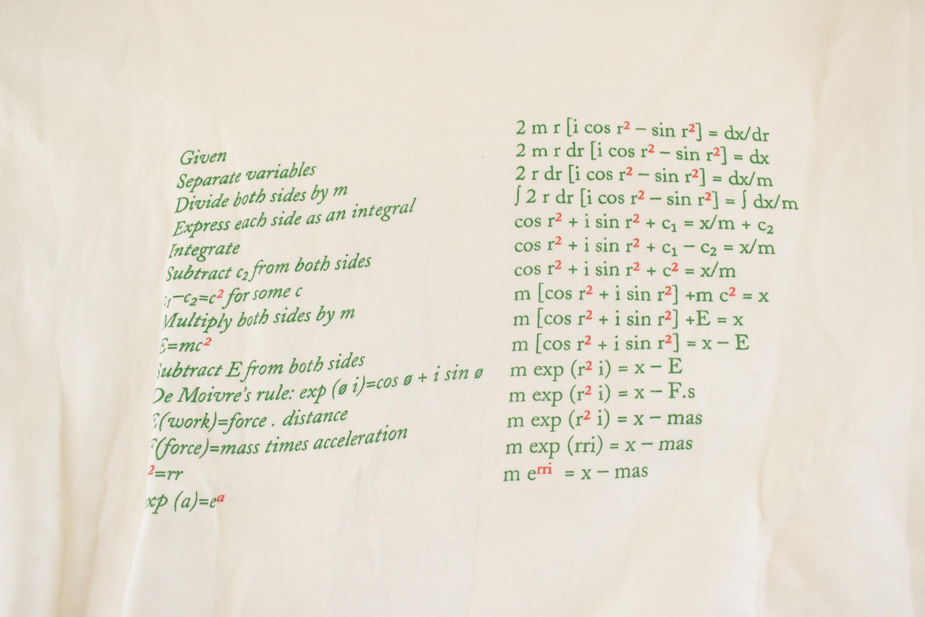Vintage 1990s Algebra Souvenir Math Crewneck Sweatshirt Mens M /