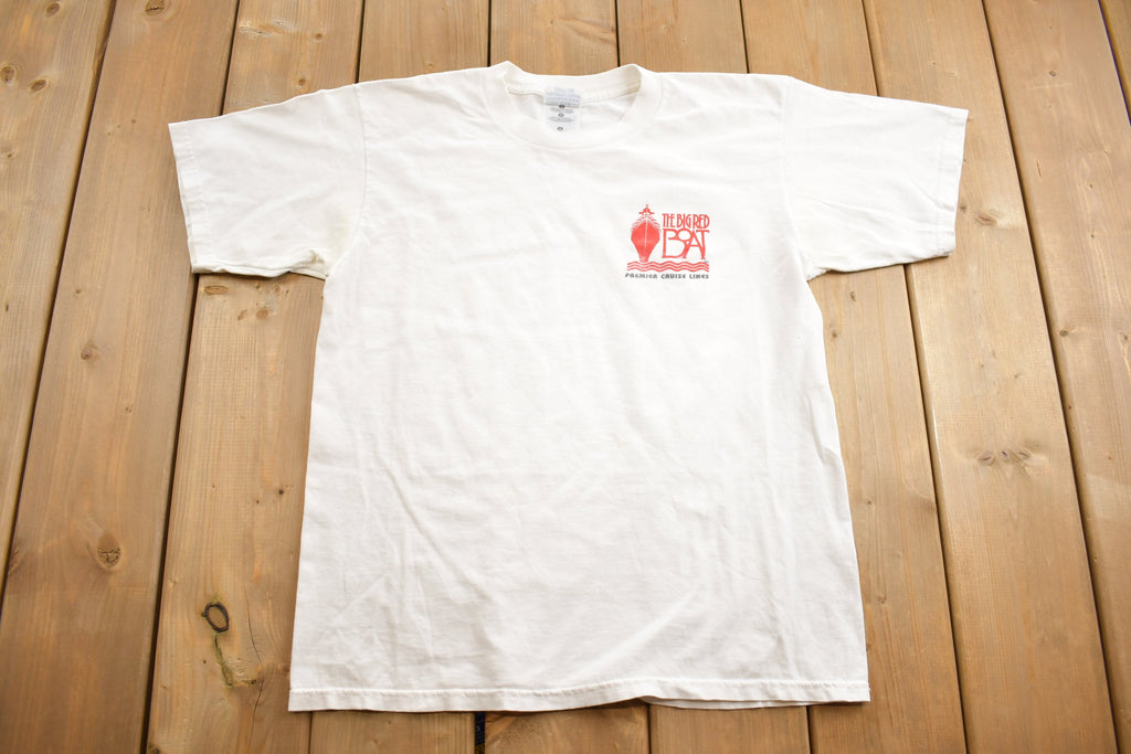 Vintage 1990s 'Big Red Boat' Cruise Line Souvenir T Shirt / Streetwear / Made In USA / Vacation Tee / Travel T Shirt / Tourist /
