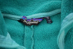 Vintage 1990s Patagonia Full Zip Turquoise Fleece Sweater