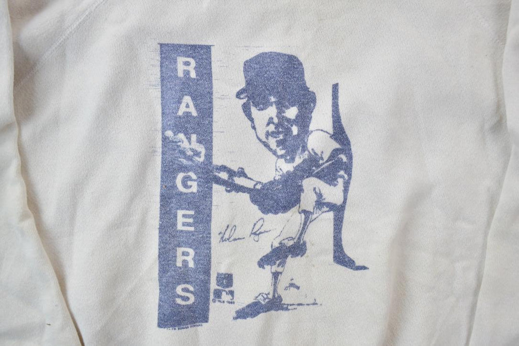 Vintage 1990s Nolan Ryan Texas Rangers MLB Crewneck Sweatshirt / Made In USA / Baseball / Sportswear / Americana