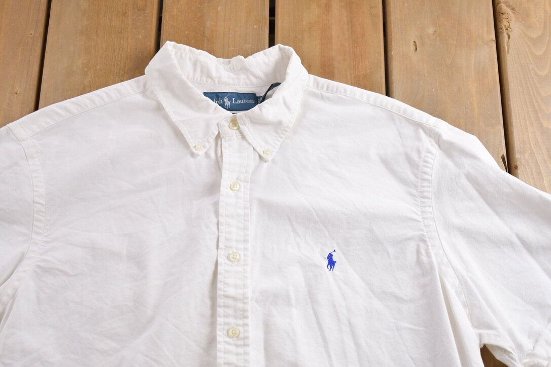 Vintage 1990s Ralph Lauren Polo Blank Button Up Shirt