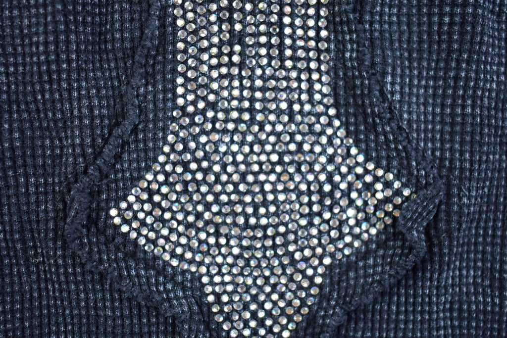 Vintage Y2k Voral Rhinestone Cross Faded Long Sleeve Shirt / Made In USA