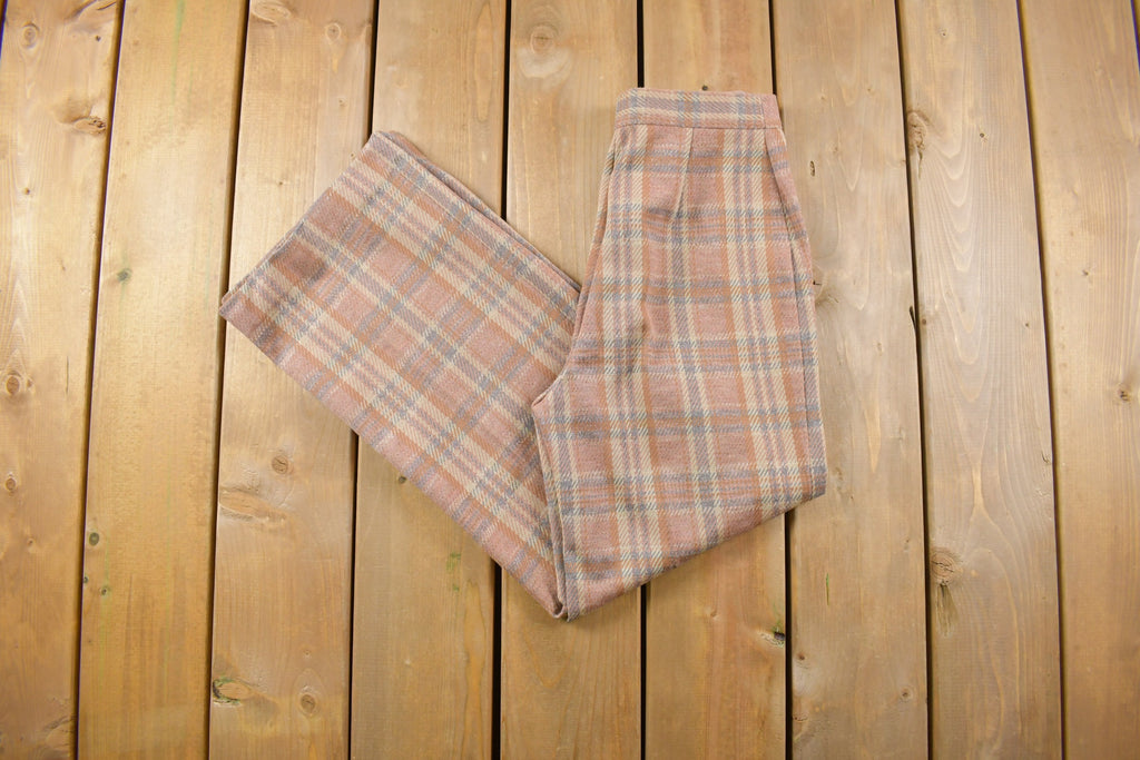Vintage 1960s Jack Winter Wool Plaid Pants