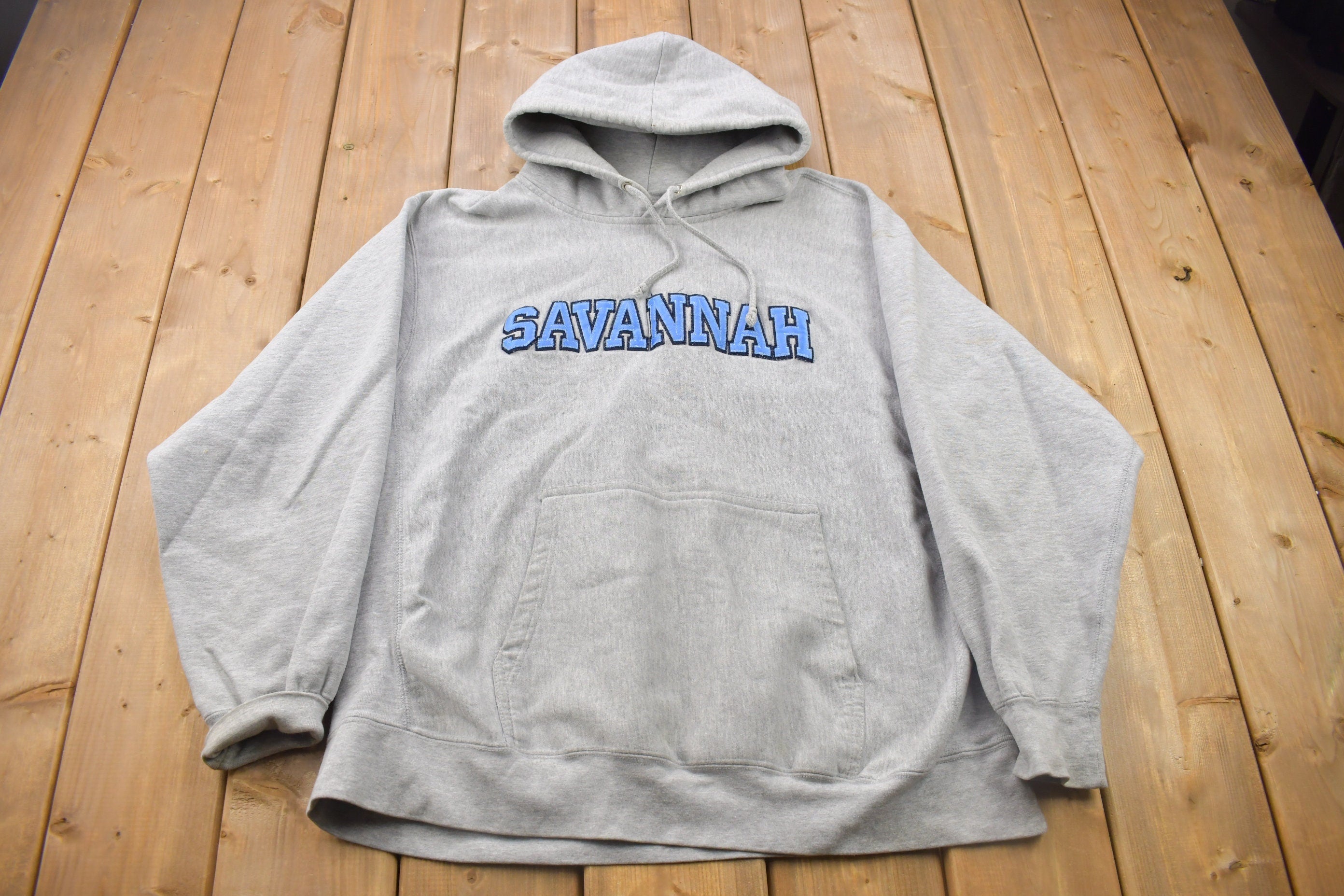 Vintage 1990s MV Sport Savannah Collegiate Graphic Hoodie