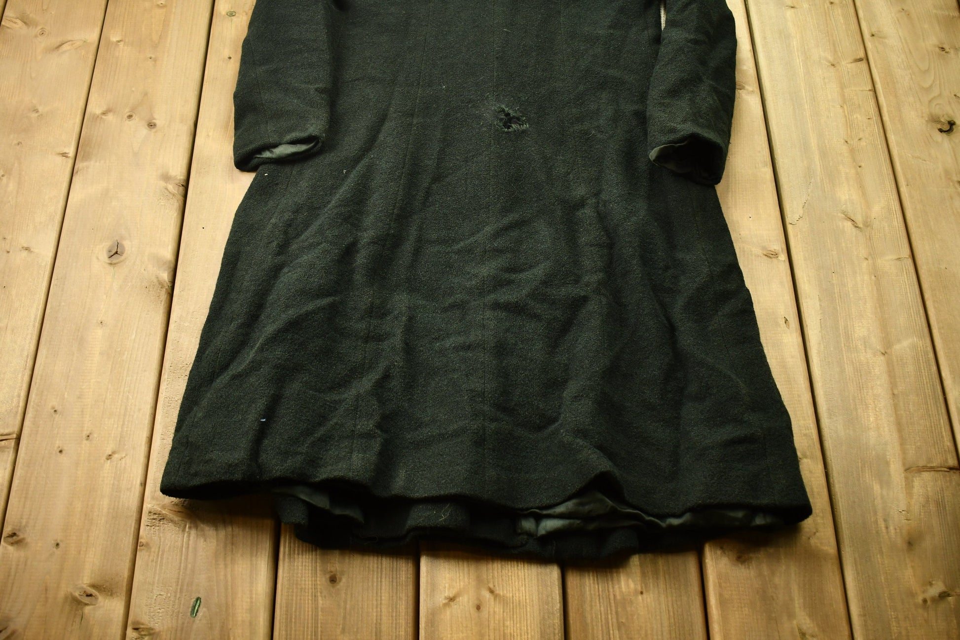 Vintage 1940s Wool Union Made Trecnh Coat