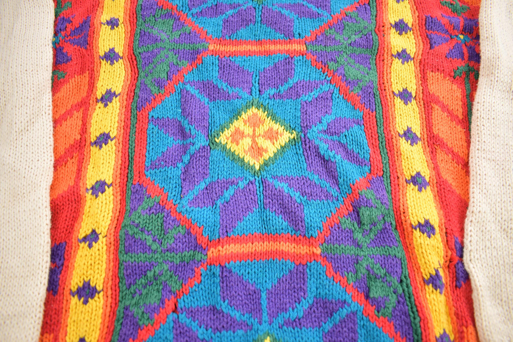 Vintage 1990s Field Dear Abstract Pattern Knit Crewneck Sweater