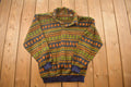 Vintage 1990s Aztec Pattern Fleece Sweater