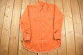 Vintage 1990s Blank Orange Button Up Shirt Contrast Stitching