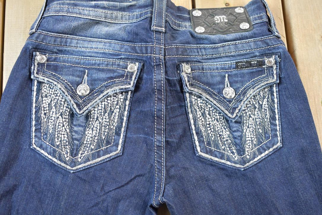 Vintage Y2K Miss Me Bedazzled mid Rise Jeans Size 26x33