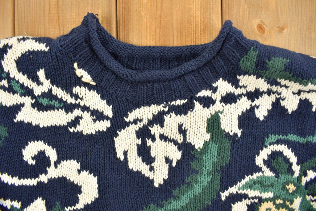 Vintage 1990s Paisley Graphic All Over Pattern Crewneck