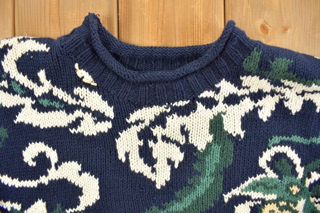 Vintage 1990s Paisley Graphic All Over Pattern Crewneck