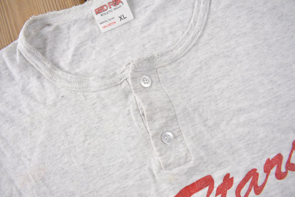 Vintage 1990s All Stars Baseball Graphic Henley T Shirt Size XL