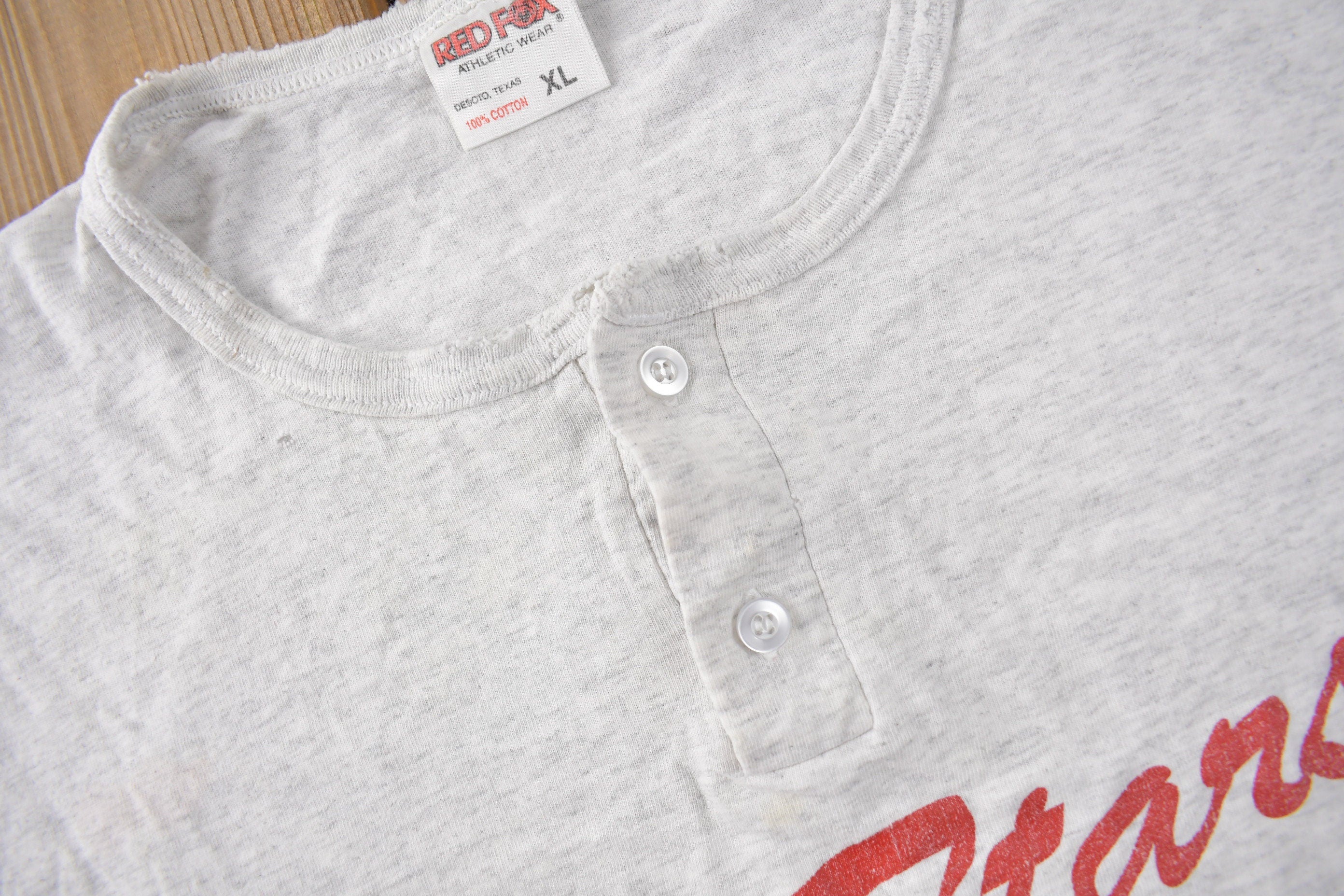 Vintage 1990s All Stars Baseball Graphic Henley T Shirt Size XL